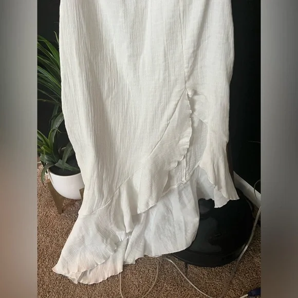 NWOT FREE PEOPLE Made Me Blush Midi Dress In White MSRP $98 Size M - Picture 11 of 11